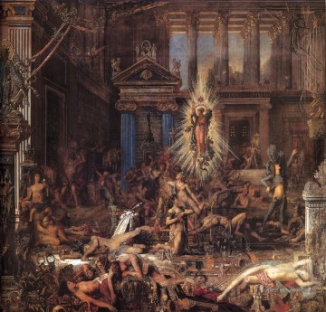 gustav lienzo - los pretendientes Simbolismo bíblico mitológico Gustave Moreau